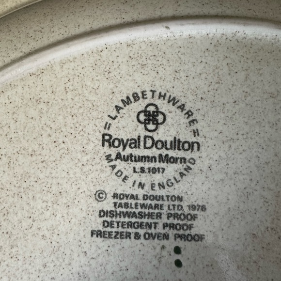 Royal Doulton Lambethware ~ Autumn Morn ~ Oval Serving Dish - Picture 8 of 8